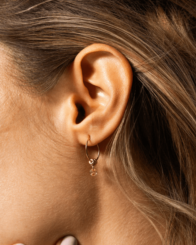 Piercing Mini Hoop Zircone Colorato E Pepite Lime - pr-031 m1 v au